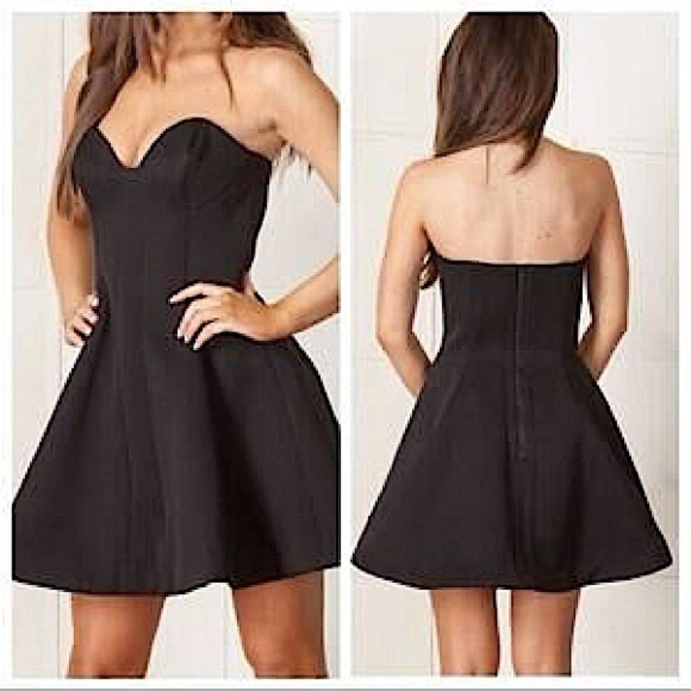 BNWOT Revolve Finders Keepers Black Strapless Mini Dress sz M